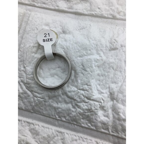 Stainless steel Frosted Unisex Ring Band Sliver Tone Size 11 - Picture 5 of 6